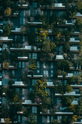 Building with greenery